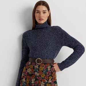 Ralph Lauren Wool Blend Funnel Neck Sweater